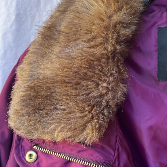 Excellent Condition Purple Talbot’s Full Puffer Coat with hood Sz SM - Picture 9 of 11